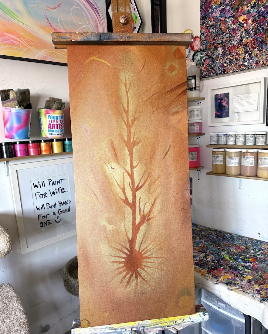 AcrylicAlchemy's tweet photo. Take a look at my "Roots" collection. This little series has my signature twist on tree and floral paintings. #art #artist #floral #treepaintings https://t.co/uh7W6sDHvG
