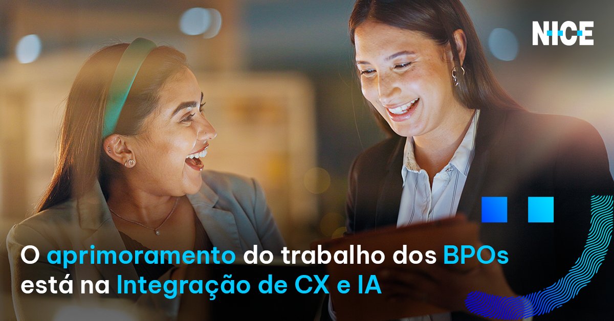 NICESystems_BR's tweet photo. Em artigo publicado pelo portal Economia SP, Matheus Franco, Account Executive na NICE, mostra como o trabalho dos BPOs é aprimorado com a  integração entre CX e IA. 

Confira: https://t.co/7V3Tjl1Dt9 

#NICE #CX #IA https://t.co/JBxvYJJyMl