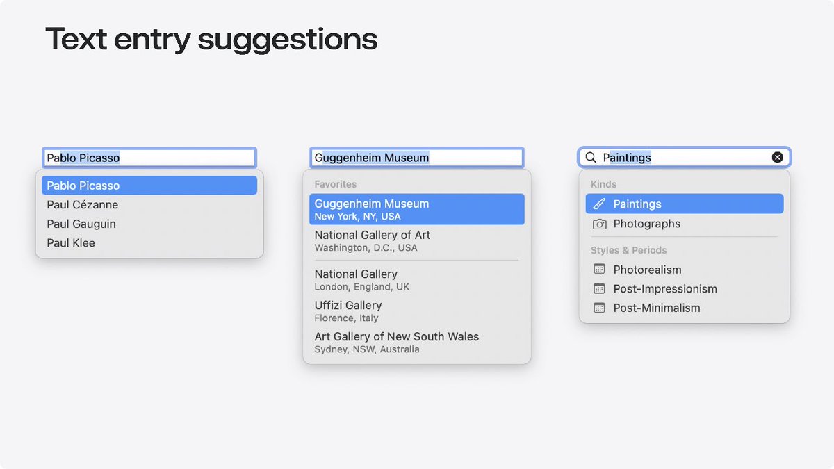 Text entry suggestions are available as public API in macOS Sequoia! 🎉

developer.apple.com/wwdc24/10124

#wwdc24 #appkit