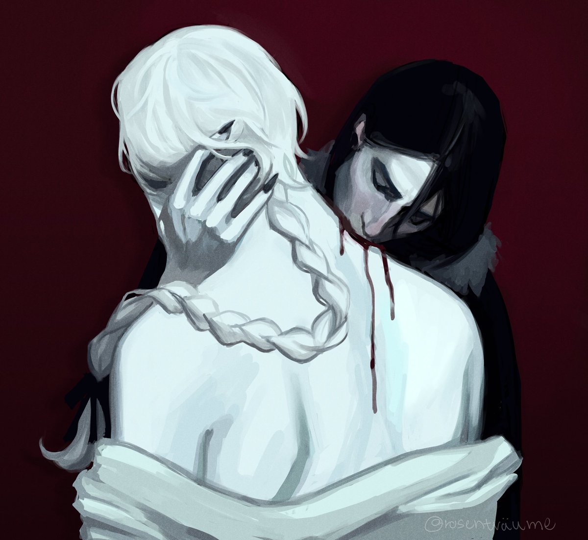 his sweet dove🩸🕊️
vampire #fyolai au for an art trade with <a href="/pearsquashy/">garlic🦋</a> ♥️