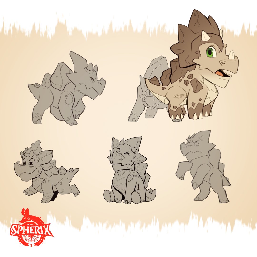 We are thrilled to share the concept of our little earth tank. Inspired by the mighty triceratops, it surely will be a powerful companion of yours. #motivationmonday #gamedev #indiedev