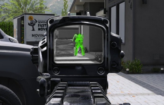 ModenasHD's tweet image. The Fallout Bundle includes a &quot;P2W&quot; Thermal scope that makes the ennemies Green when you&apos;re aiming them. #MWIII