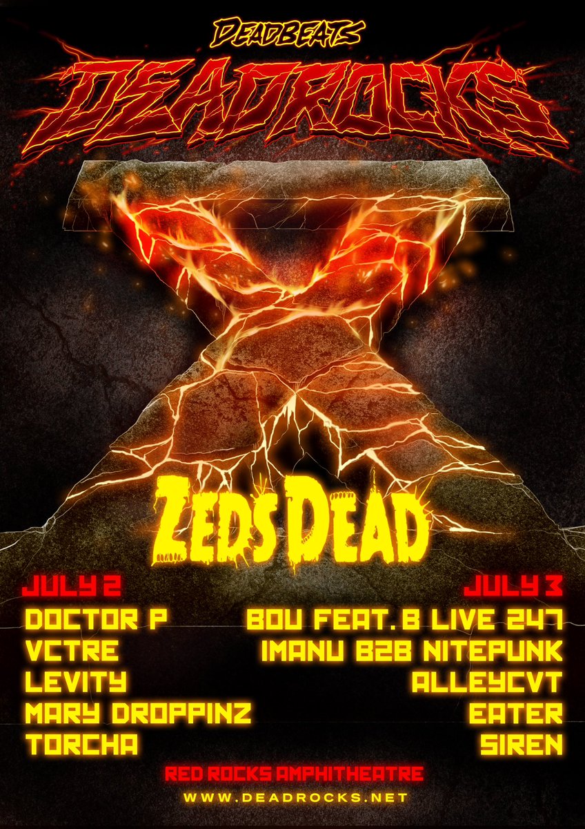 LevityMusic's tweet photo. And that’s what we call manifestation! 

DEADROCKS 2024 LFG! FIRST TIME AT RED ROCKS &amp; WITH A STACKED LINEUP! Thank u @zedsdead @deadbeats 

Shoutout @torchadub for calling this 😂 https://t.co/xmI16C7Jjv