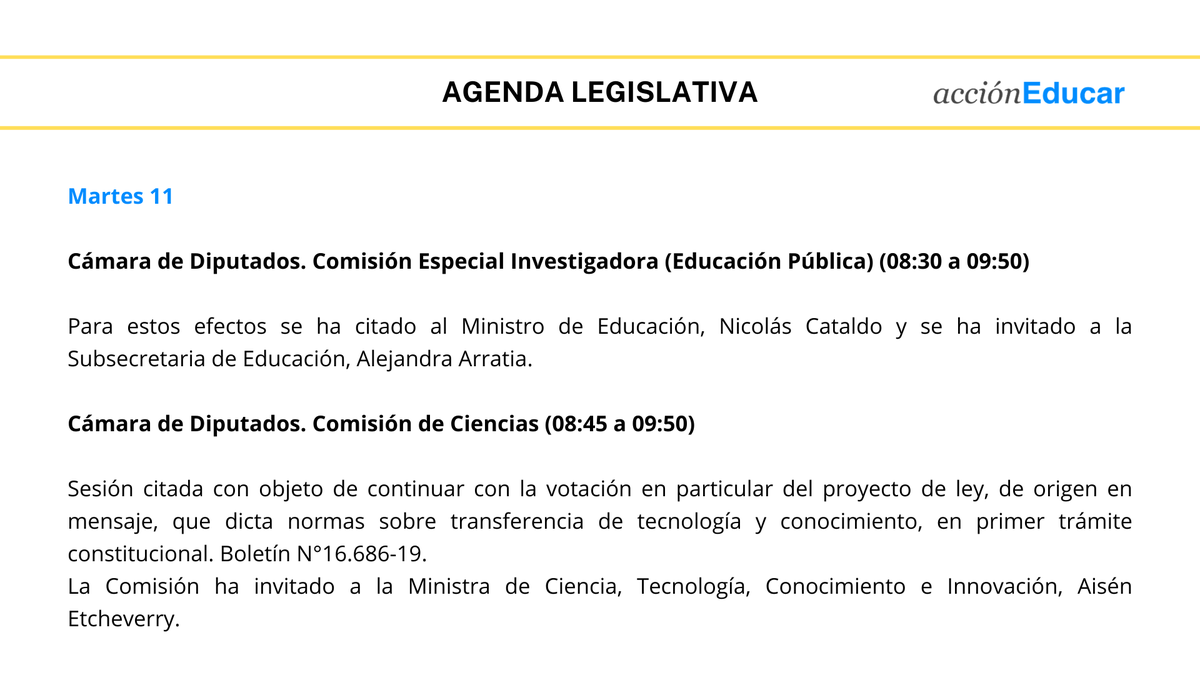 constanzalaraoc's tweet photo. Les comparto la agenda legislativa de esta semana en educación ⬇️
Mención especial: hoy el @Mineduc presentó el proyecto de ley sobre convivencia escolar, buen trato y bienestar. Voy con hilo 🧵(1/3) https://t.co/RHgTp7zbES