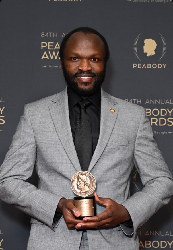 MotivKasagga's tweet photo. Comrade @bwayomoses representing at the @PeabodyAwards in Los Angeles, securing more awards for the pearl. 

The liberation struggle proud of you bro.🙏🏽

#BobiWineThePeoplesPresident https://t.co/xJzI9RbibO