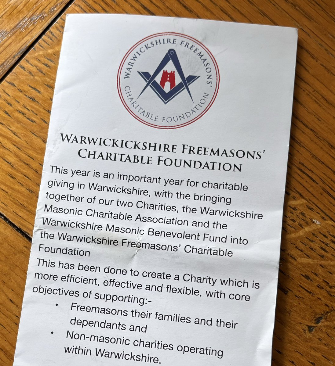 1 of 3 ⭐️At this year’s AGM the Head of Warwickshire Freemasons <a href="/philhall43/">Phil Hall</a> launched our new charity, ‘Warwickshire Freemasons’ Charitable Foundation’ 🥰 warwickshirefreemasons.org.uk/when-two-becom…