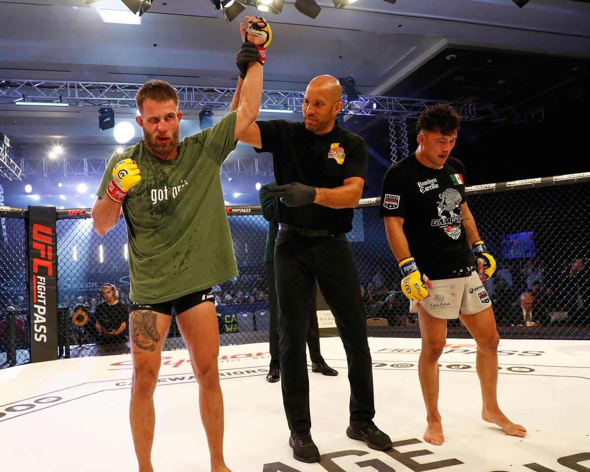 CageWarriors's tweet photo. Got grit? @TheNomad145 sure does 😤
How good did he look at #CW173 on Friday night?! https://t.co/iKnaHZoQcS