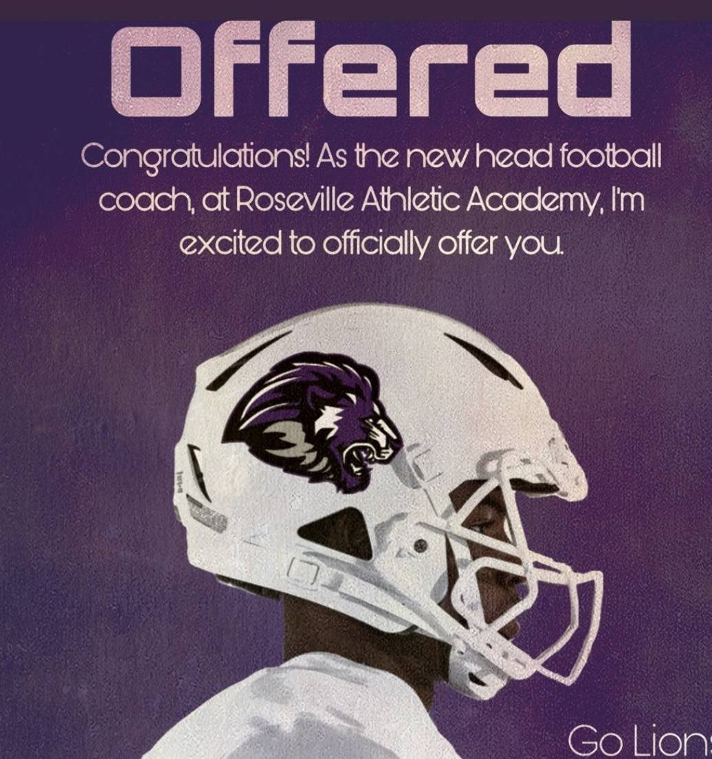 Trayvion28's tweet photo. Bless to receive a offer to roseville academy go lions✝️ https://t.co/EbWxyllyE7
