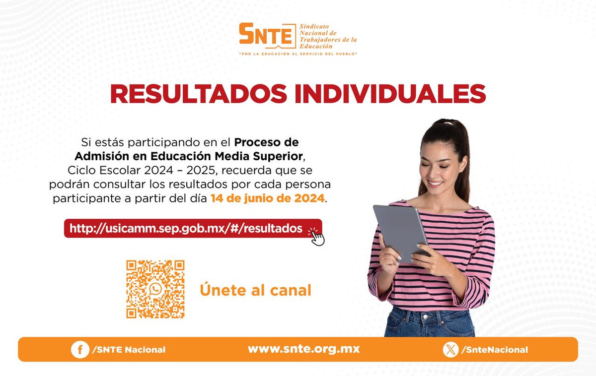 📢 ¡Atención ! 🎓

Consulta individual de resultados del 𝙋𝙧𝙤𝙘𝙚𝙨𝙤 𝙙𝙚 𝘼𝙙𝙢𝙞𝙨𝙞ó𝙣 𝙚𝙣 𝙀𝙙𝙪𝙘𝙖𝙘𝙞ó𝙣 𝙈𝙚𝙙𝙞𝙖 𝙎𝙪𝙥𝙚𝙧𝙞𝙤𝙧🏫, Ciclo 2024-2025.
Estarán disponibles a partir del #14deJunio. 🗓️

Información en el enlace. 👇
 acortar.link/lvWvkD