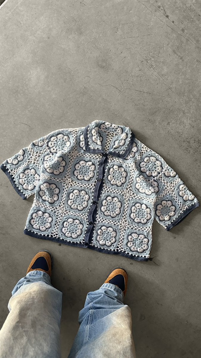 HardestFitPics's tweet photo. Crochet shirt by NOSTALGIA releasing Friday https://t.co/6XBlzD8eP0