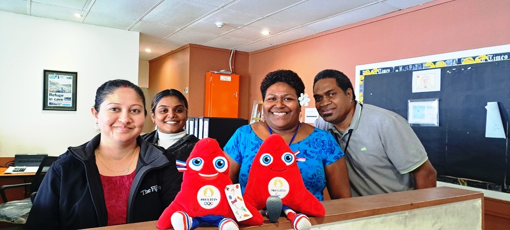 Here is The Olympic Phryge pronounced free-jee-us visiting Suva City Council and The Fiji Times Limited in Suva.
#TeamFiji #InspireFiji #Paris2024