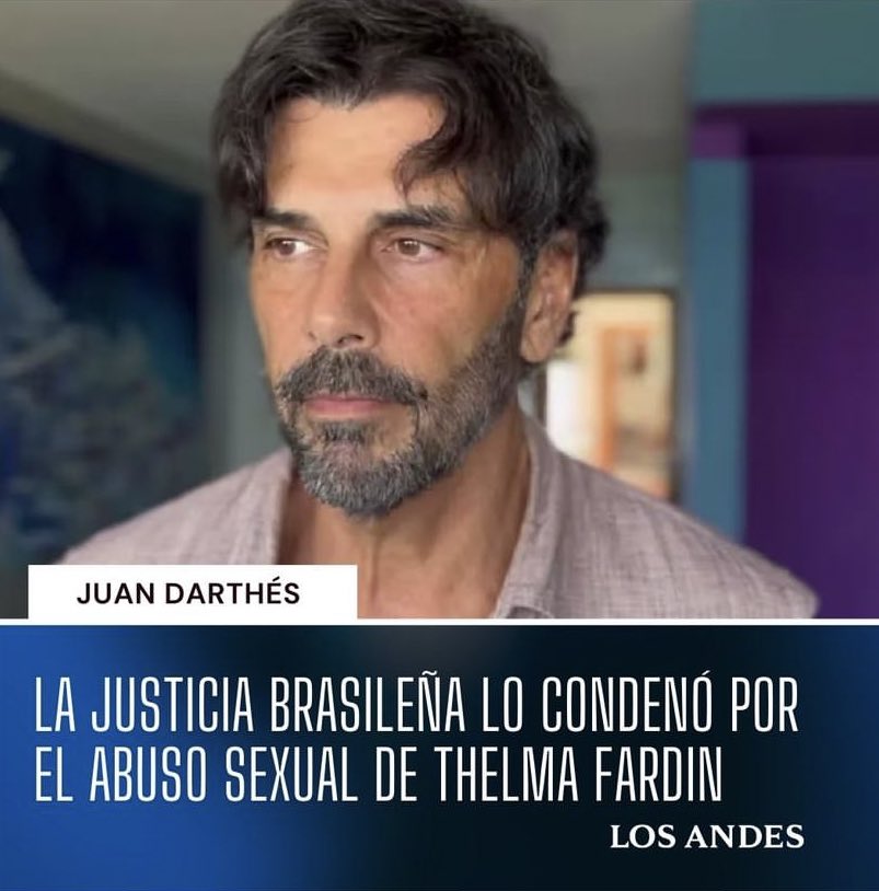 aronvstyles's tweet photo. juan darthes aka leandro de “il mondo di patty”  finalmente condannato a 6 anni di prigione per aver abusato sessualmente di thelma fardin sua collega minorenne ai tempi della serie…
La mia infanzia e non solo la mia è rovinata https://t.co/OLQOVOMJOq