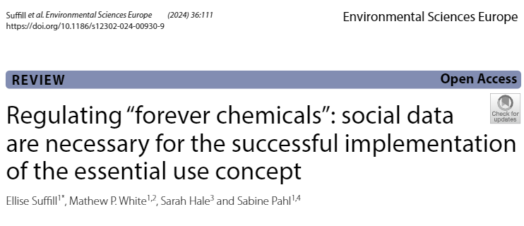 ZeroPM_H2020's tweet photo. A key consideration in the #essentialuse of #PFAS is if this use is critical for the “functioning of society”. But how do we evaluate if a use is critical for the functioning of society? Social science can answer this best.
https://t.co/Z57LyrHhLi
#environmentalpsychology https://t.co/AOckGbI5X6