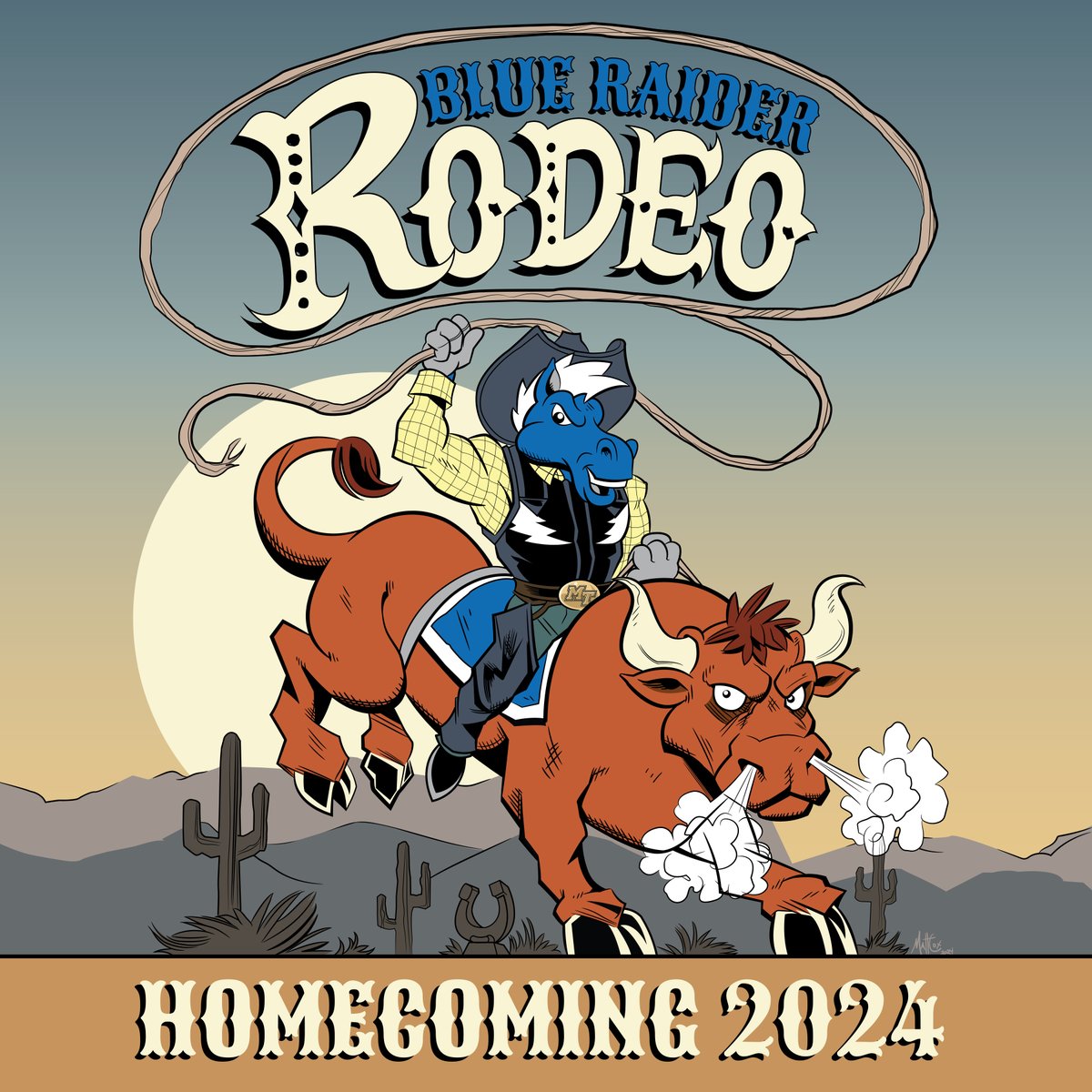 Get ready for a Blue Raider Rodeo as <a href="/MT_FB/">Middle Tennessee Football</a> takes on Duke for Homecoming on September 21 at 6 PM!

#BLUEnited