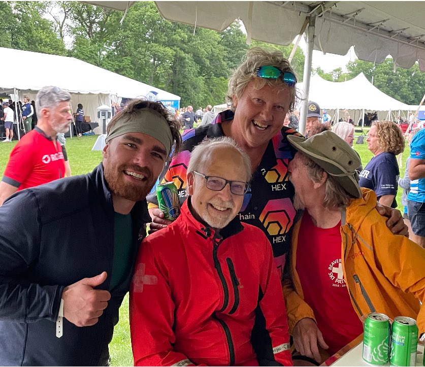 PhilPrimmer's tweet image. Big Philly Stakes (in my fave shirt!) and his Canadian Pulsicans who all did the Toronto to Niagara Fslls #Ride2Conquer Cancer 220km bicycle ride this weekend! Raising $13 million and handing out PulseChain cards in corporate tents all weekend long!  We ♥️ you TOO!
