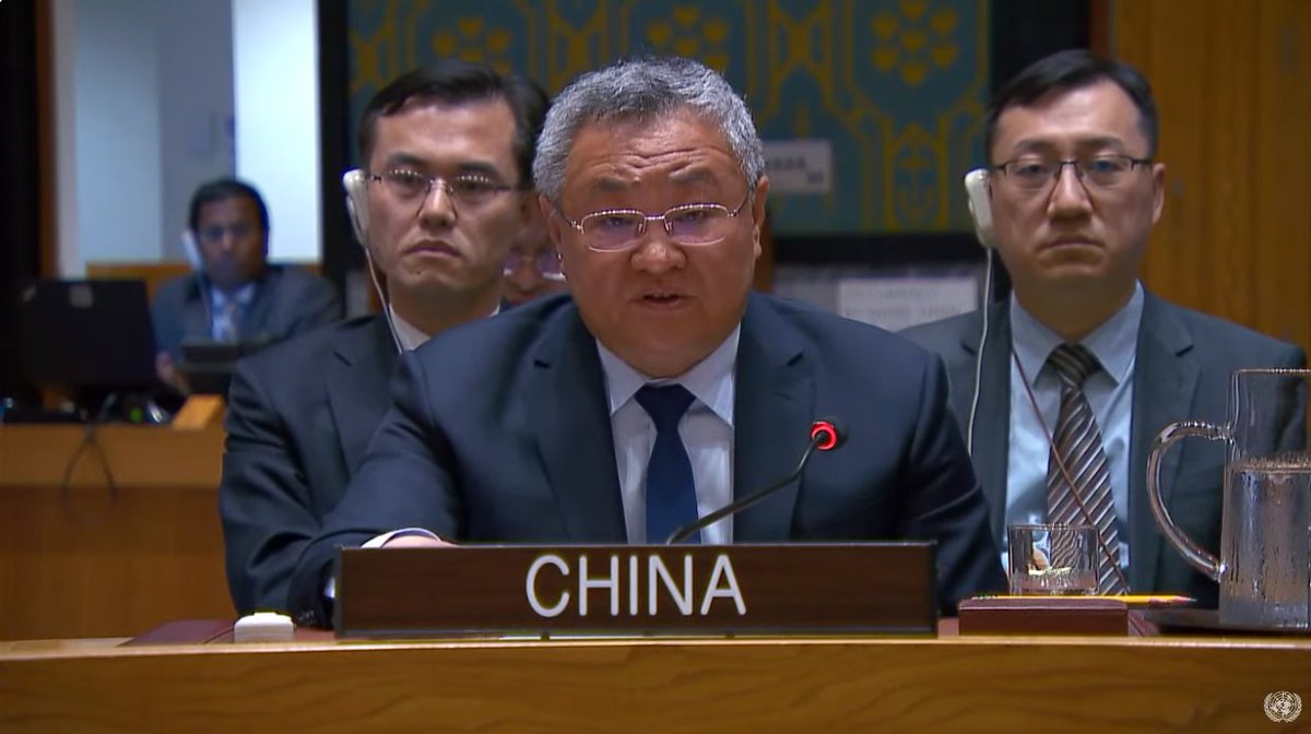 Today the Security Council adopted a resolution on #Gaza ceasefire.

The sponsor stated that Israel has accepted the ceasefire proposal. Our understanding is that as long as a ceasefire is achieved, no more fighting will be launched again. The immediate realization of a permanent