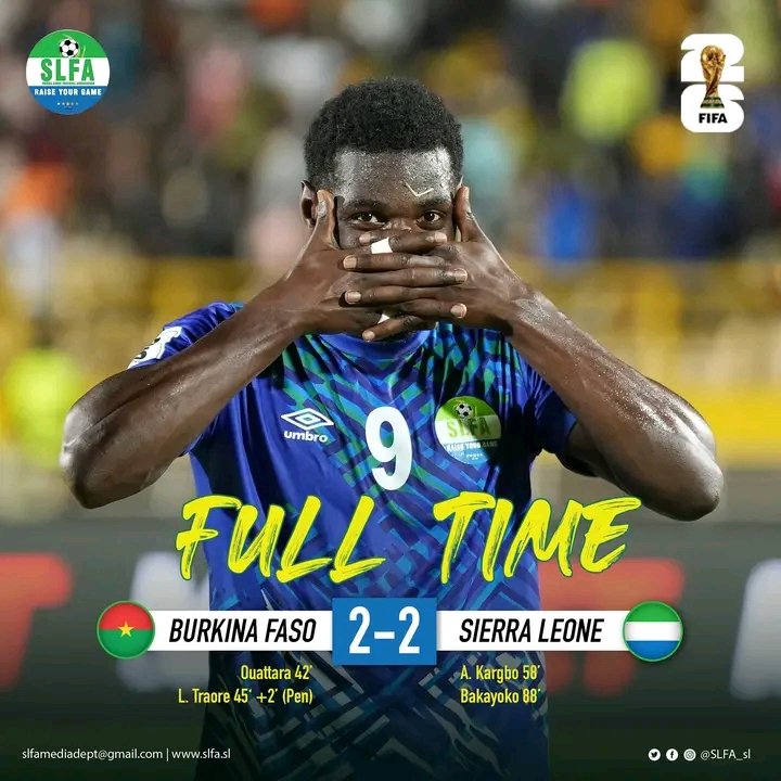 PromoterRanking's tweet photo. Burkina Faso 2 #Vs Sierra Leone 2 https://t.co/X9quD6ti0B