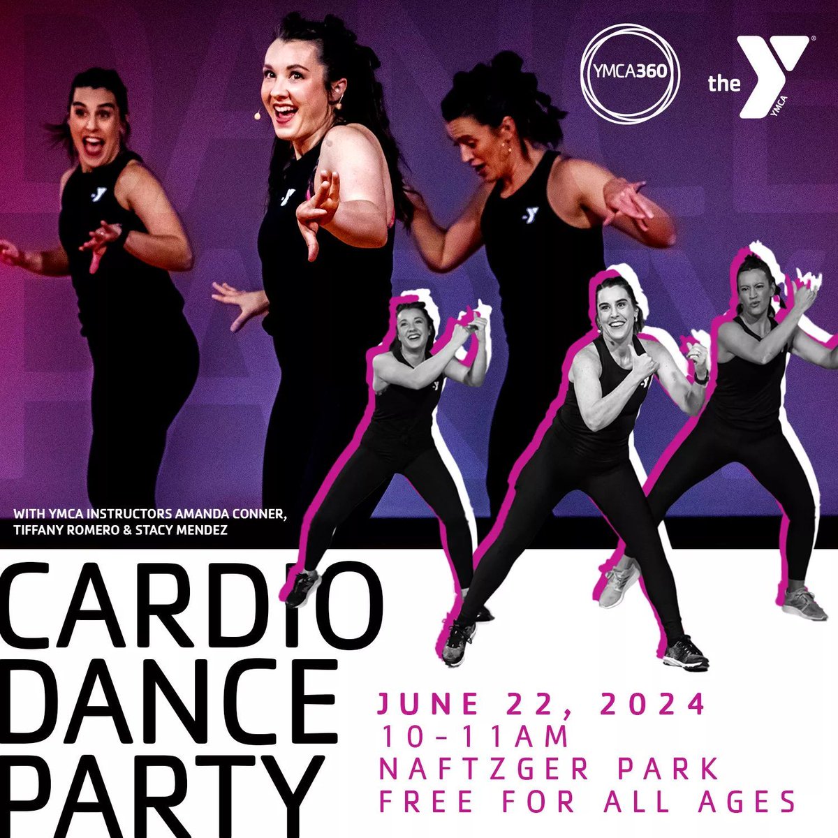 YMCANorth's tweet photo. Come dance with us and YMCA 360 at Naftzer Park on Saturday, June 22 from 10 am – 11 am!   Represent the North Branch by wearing black!   To learn more go here https://t.co/KW29UrCEcN #YiBELONG #ForAll #CardioDance #NaftzgerPark https://t.co/kXdozVrqDn