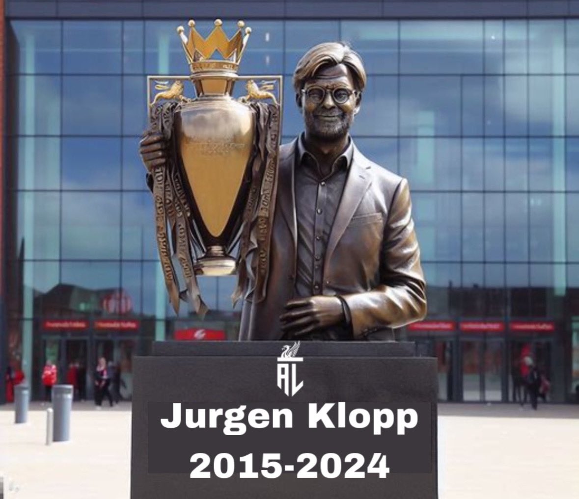 City_Chief's tweet photo. Steven Gerrard and Liverpool fans have called for the club to build a statue in Jurgen Klopp's honour.

A Statue for 1️⃣ covid tainted Premier League* title in 9 years 😂 https://t.co/DdYHqh4QMo