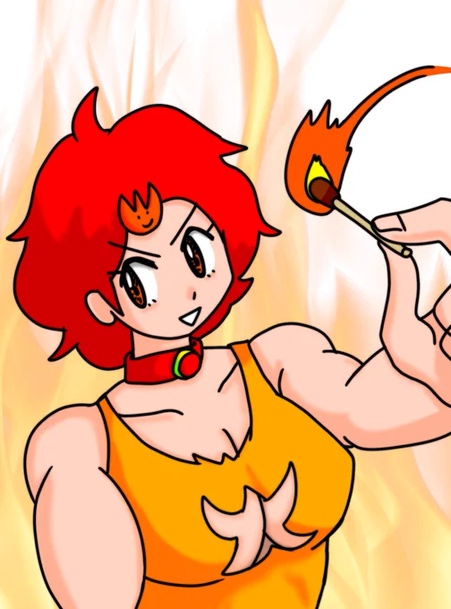 火曜日なので火っぽいキャラを描いてみましたおはようございます 