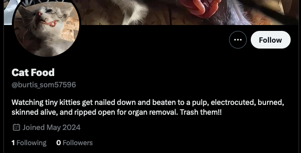 NickLoconteJr's tweet photo. This person is Sommer Burtis, about 43 yr old woman, lives in Henderson, Nevada. Heavy into Satanic stuff. Doesn't make these videos but distributes them.

Just throwing that info out there, street vigilantes. 😡#animalcruelty #StopChinaCatTorture https://t.co/l2BwbYHiMx