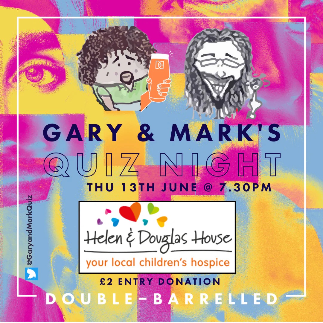 Gary & Marks Quiz (@garyandmarkquiz) on Twitter photo Thursday, it so badly wants to be part of the weekend. So #rdguk why don't you let it. Come down to <a href="/DBBrewery/">Double-Barrelled</a> have a few beers, do a few questions, raise money for <a href="/HelenAndDouglas/">Helen & Douglas House</a> simple.. Questions might not be.. Thursday, it so badly wants to be part of the weekend. So #rdguk why don't you let it. Come down to <a href="/DBBrewery/">Double-Barrelled</a> have a few beers, do a few questions, raise money for <a href="/HelenAndDouglas/">Helen & Douglas House</a> simple.. Questions might not be..