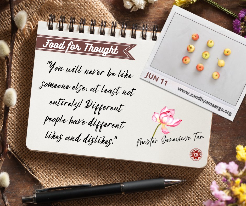 MasterGenevieve's tweet photo. “You will #never be like #someone else, at least #not #entirely! #Different #people have different #likes and #dislikes.” - #mastergenenevieve

#spiritualist #wisdom #spiritualmovement #Guru #philosophy #spiritualawakening https://t.co/TYG1EbhjNN