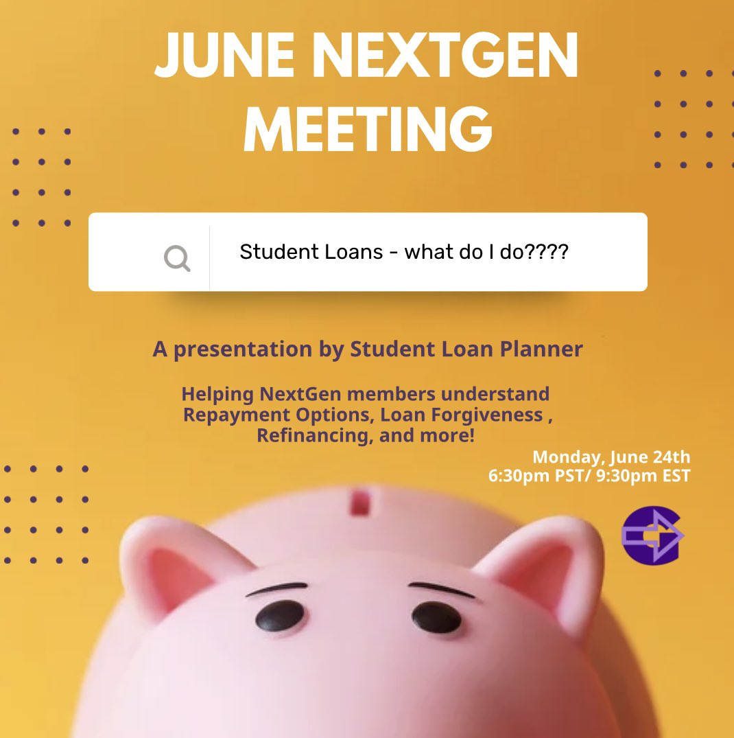 NextGen_Today's tweet photo. 99 problems.... and student loans might just be one of them 🚨 

If you're in the same boat - this is one meeting you won't want to miss. Come and hear from the professionals at Student Loan Planner and be ready to learn and ask all your student loan questions!

DM for the link🤓 https://t.co/kG8qcH1MzX