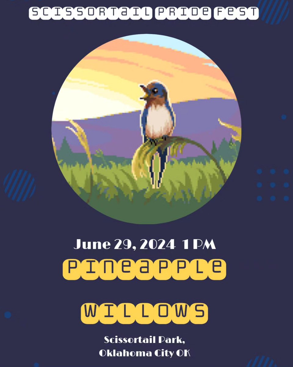 PineappleWillow's tweet photo. 🚨Our next show will be @scissortailpark for Pride🌈🌈
We invite you to come and celebrate love and life with us. Love knows no hate. Your existence is valid, no matter who you are and how you present. We are all liberated and amazing!!
We take the stage June 29th 1 PM🚨 https://t.co/5ZK61cTI6J