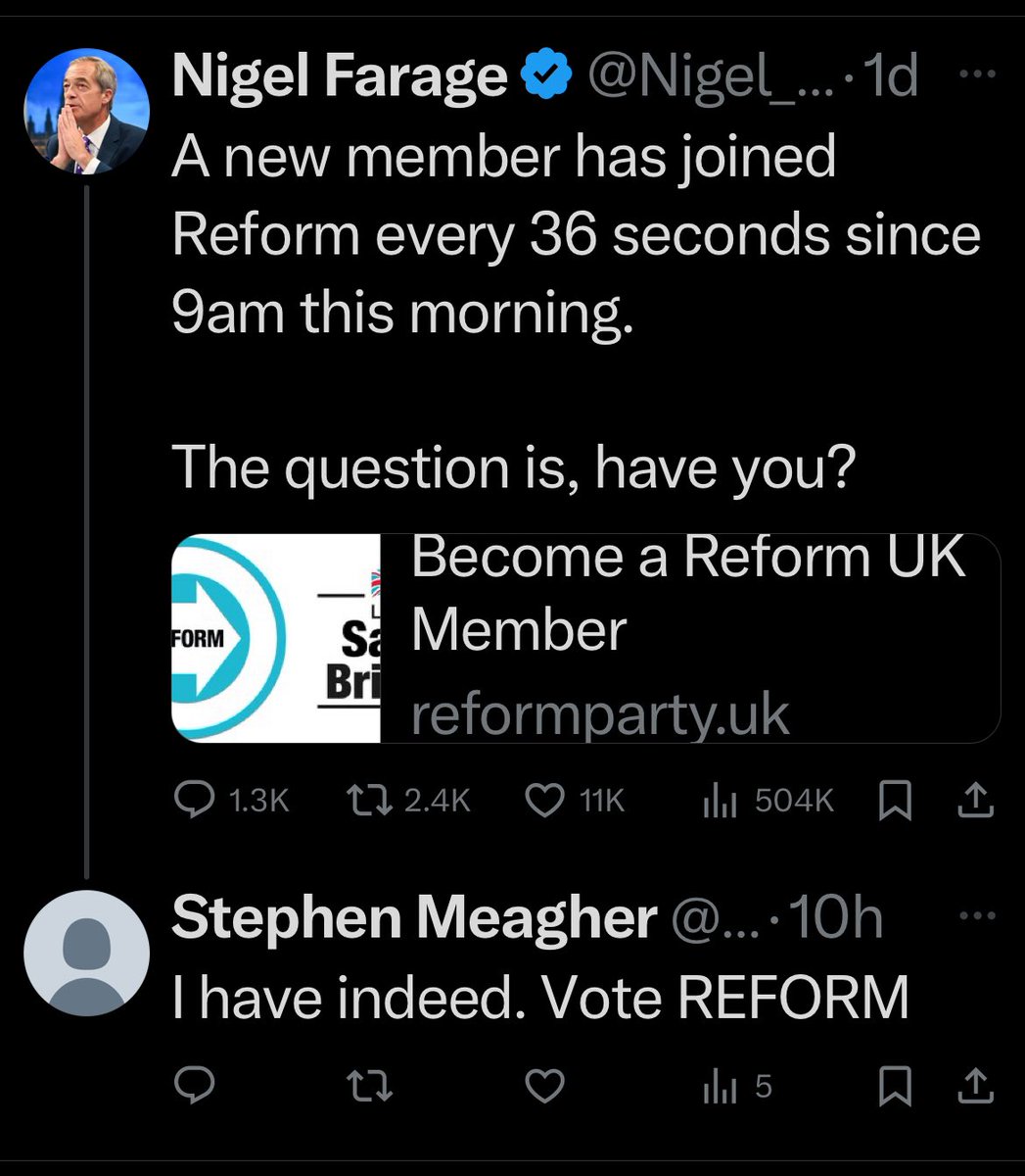 HullDockster's tweet photo. One of Fartage’s army of fake accounts has just announced it’s joined @reformparty_uk before changing its location from Australia to UK.

The far right always has to lie, cheat &amp; deceive. Scumbags. 

#NeverFarage #NeverReformUK https://t.co/tKjuOv98d9
