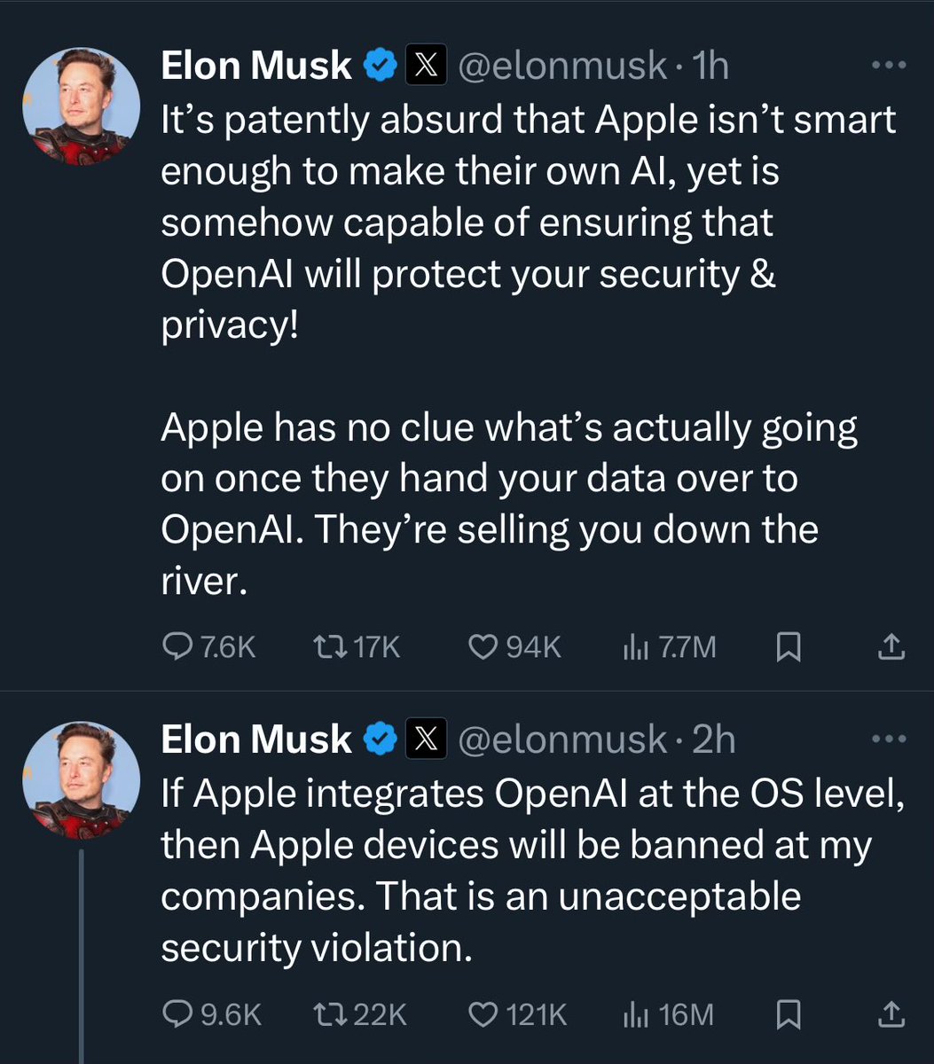 apple is adding chatGPT as a feature, not a foundational system

nothing gets sent to openAI except for specific siri queries and writing requests — all gated behind a big “use chatGPT?” button

they made it very clear in the keynote. this feels like deliberate misunderstanding