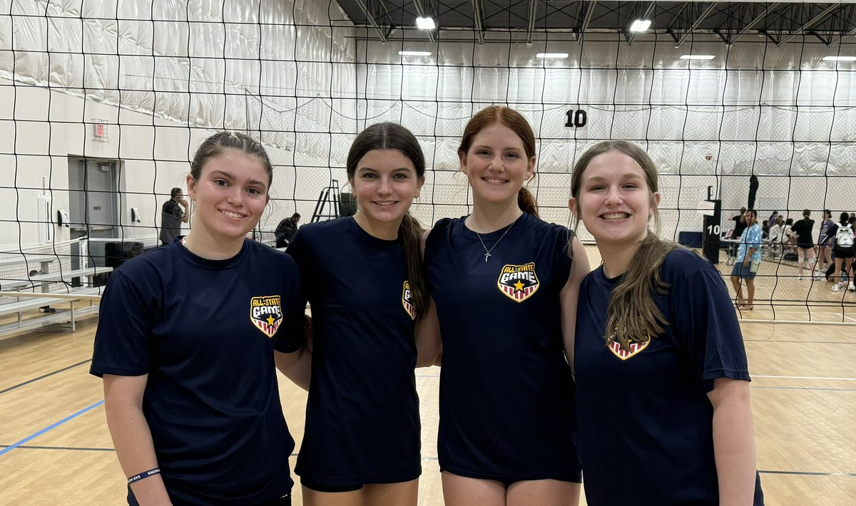 SAJuniorsVB's tweet photo. Four of our very own represented Sa Juniors at the All State Volleyball Game in Frisco, Texas! Way to go girls!! 

Emma McIver 13 Adidas
Reese Carver 13 Adidas
Victoria Jaster 13 Adidas
McKenna Leopold 13 Adidas https://t.co/vZBISsVPfr