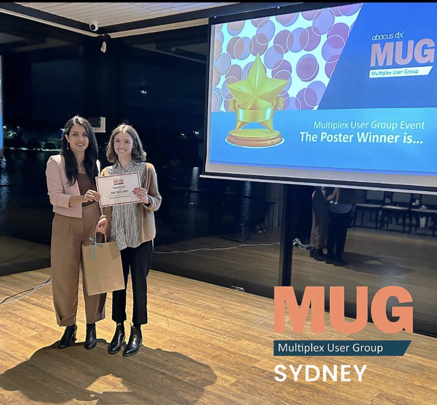 Thrilled to have received this generous award from <a href="/Abacusdx/">Abacus dx</a>. A fantastic meeting showcasing Multiplex technology. I look forward to the next one!