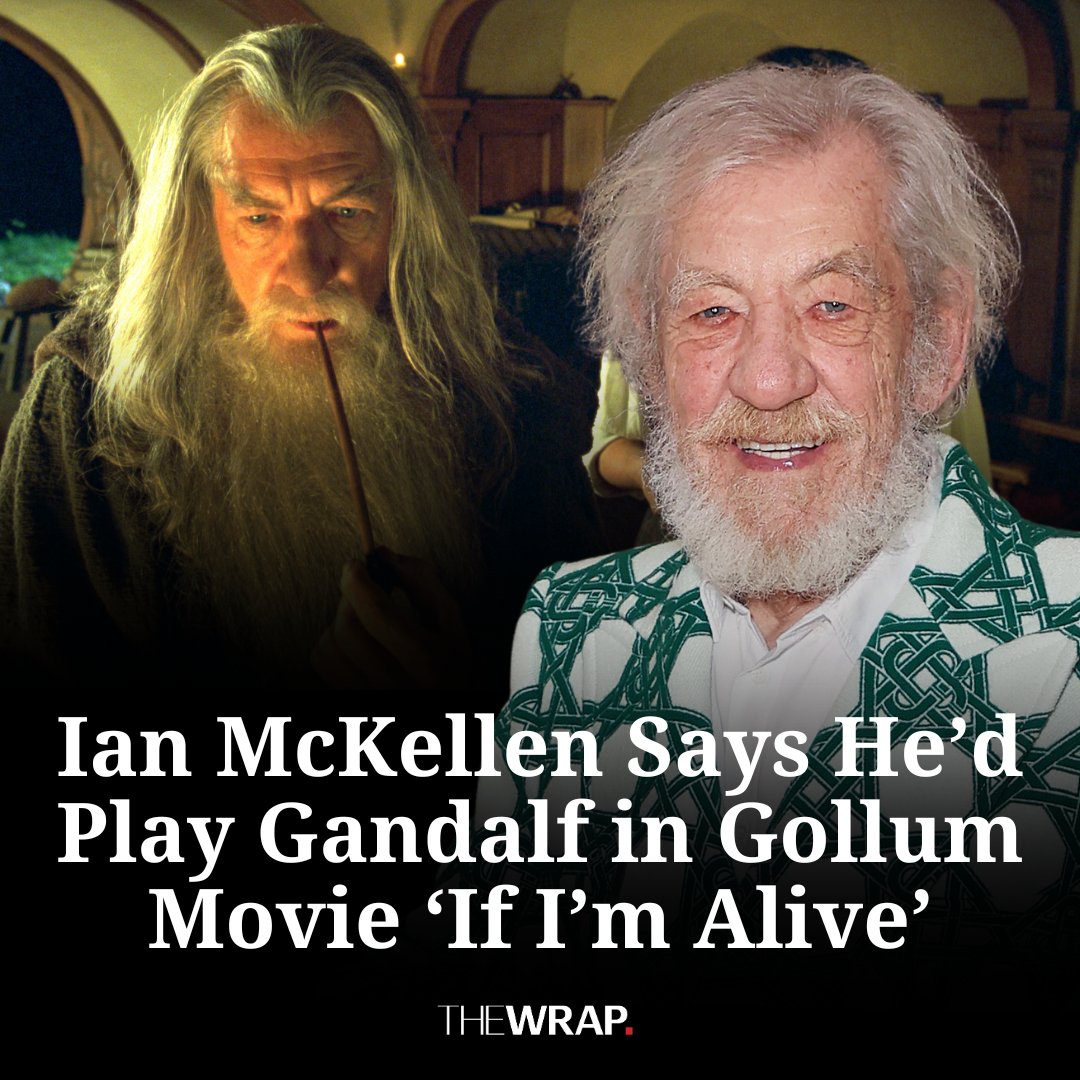 Sir Ian McKellen is open to returning to play Gandalf in the 2026  #LordoftheRings movie “The Hunt for Gollum,” under one necessary condition:  “If I'm alive.” READ MORE✨https://t.co/XkpvbY5qnN, image size:1080x1080