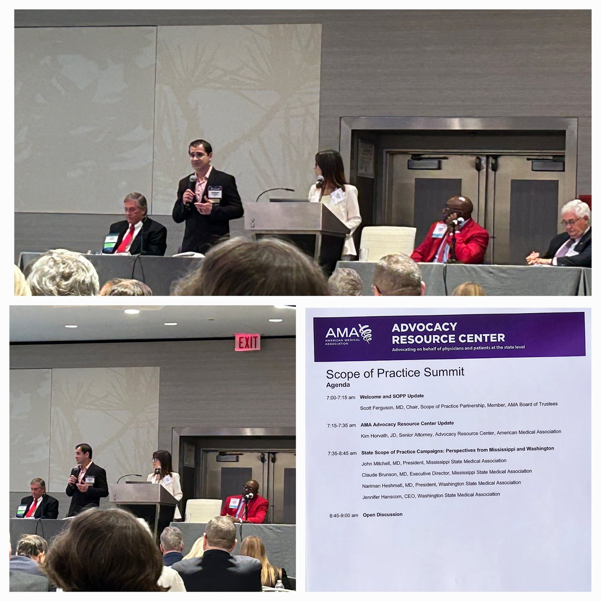 NariHeshmati's tweet image. Thank you @AmerMedicalAssn for inviting @WSMA_CEO and I to speak in Chicago about the @WSMA_update approach to #scopeofpractice to ensure our patients receive the highest level of care.