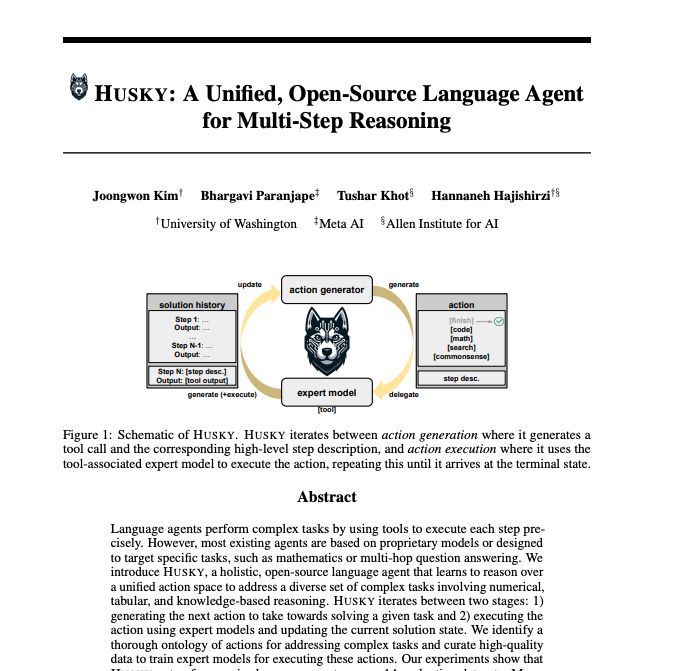 Husky

A Unified, Open-Source Language Agent for Multi-Step Reasoning

Language agents perform complex tasks by using tools to execute each step precisely. However, most existing agents are based on proprietary models or designed to target specific tasks, such as