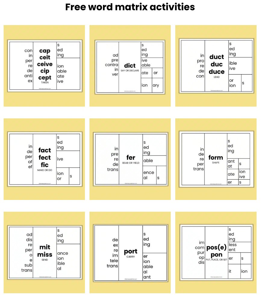 I've enjoyed creating these word matrices and will be adding more over the next few months. Free, no email opt-in required: themeasuredmom.com/free-word-matr…
