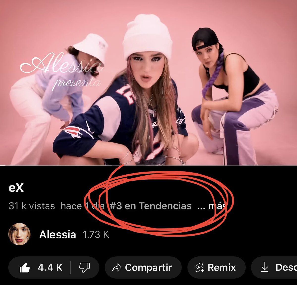 El video oficial de “eX” está número #3 Tendencia Youtube Chile❤️ 
GRACIAS! 

youtu.be/5IkVn_nlQAs?si…