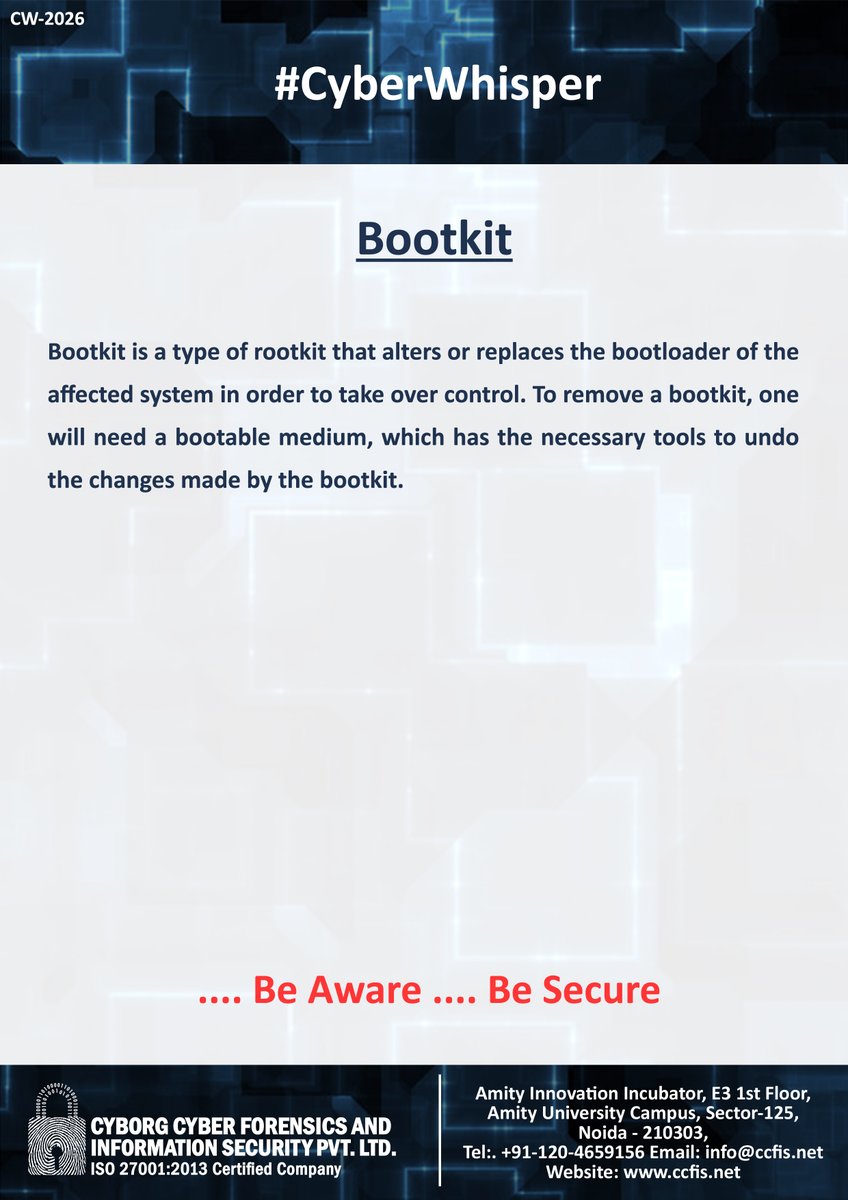 ccfis's tweet image. #CyberWhisper #CyberSecurity #Bootkit