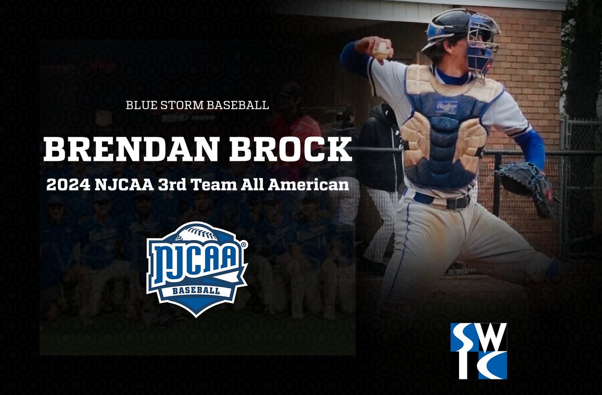 BlueStormBSB's tweet image. 2024 3rd Team All American Award Winner
Freshman Catcher Brendan Brock 🔵🌪️⚾️