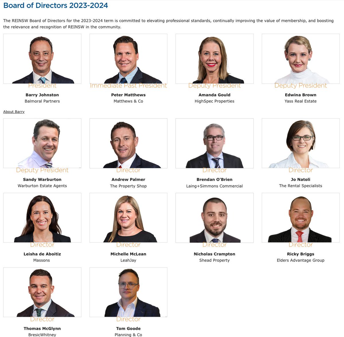 Aside from all the obviously cooked things about having a GPT board member, REINSW's board looking like this and making their AI a POC is just...deeply weird?