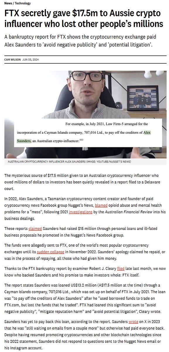 RichardHeartWin's tweet photo. Remember how I begged you to not leave money on FTX and all other centralized exchanges? (I'm still begging you.) FTX creditors will likely get $17.5M less, because of Alex Saunders whom I demolished on livestream. https://t.co/ZgoO19JBqy