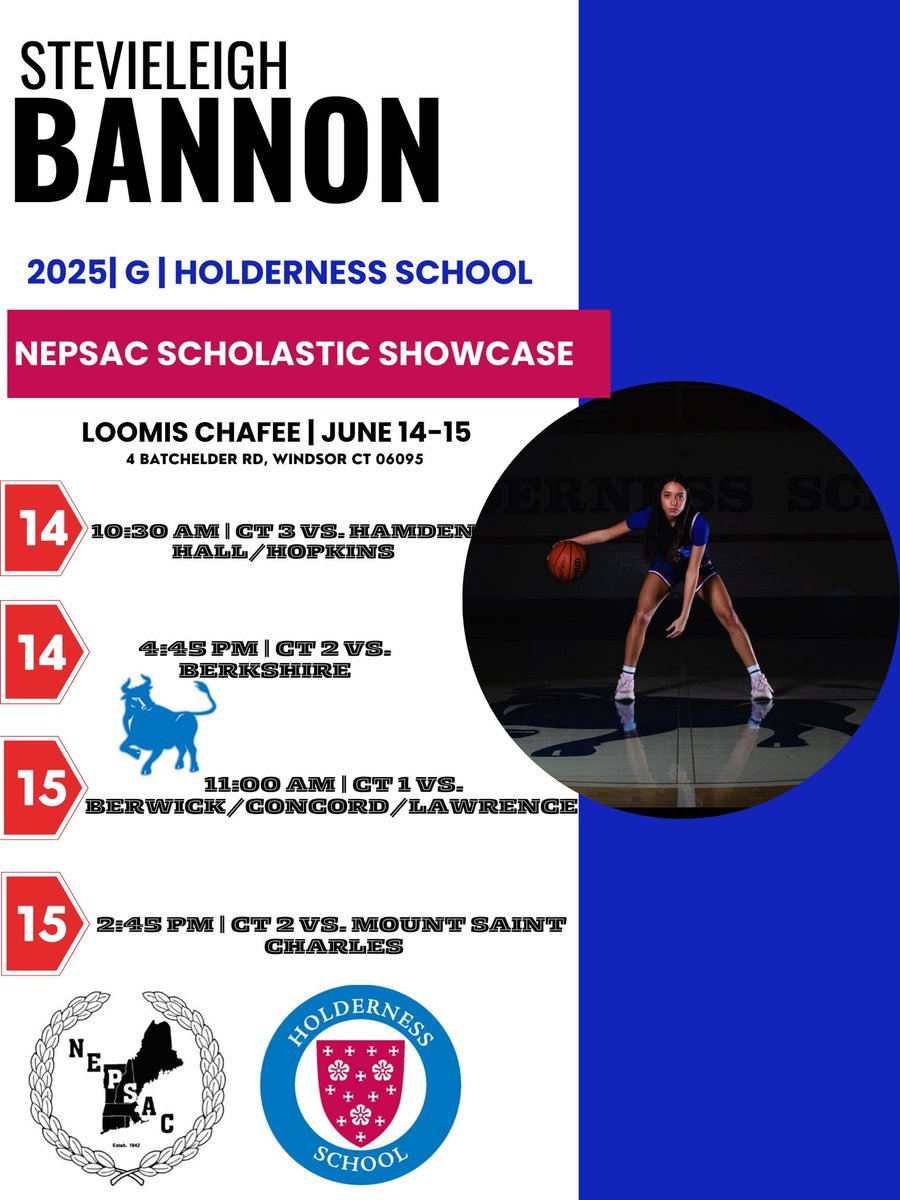 StevieLeigh Bannon (@stevieleigh_14) on Twitter photo Can’t wait to compete at the <a href="/NEPSGBCA/">NEPSGBCA</a> showcase this weekend with my <a href="/HoldernessHoops/">Holderness GV Hoops</a> teammates!! My schedule is below👇
<a href="/LadyRivals/">Lady Rivals</a>
<a href="/IAMCoachU1/">Ushearnda Rae</a> Can’t wait to compete at the <a href="/NEPSGBCA/">NEPSGBCA</a> showcase this weekend with my <a href="/HoldernessHoops/">Holderness GV Hoops</a> teammates!! My schedule is below👇
<a href="/LadyRivals/">Lady Rivals</a>
<a href="/IAMCoachU1/">Ushearnda Rae</a>