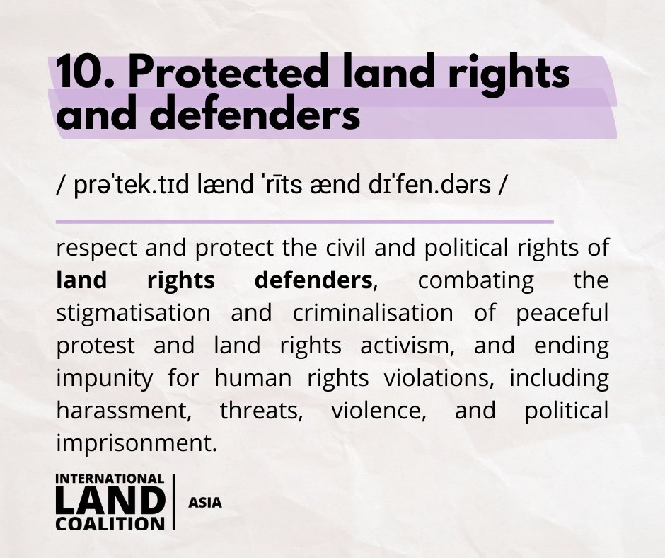 ILCAsia's tweet photo. ILC stands behind our members who are on the frontlines of securing the #landrights of their communities. Being a land and environmental defender is a choice that can be dangerous – even fatal.

Learn more about our work in #defendingthedefenders ⬇️ 💪 

https://t.co/98HG0Imayp https://t.co/iQduCVreTx
