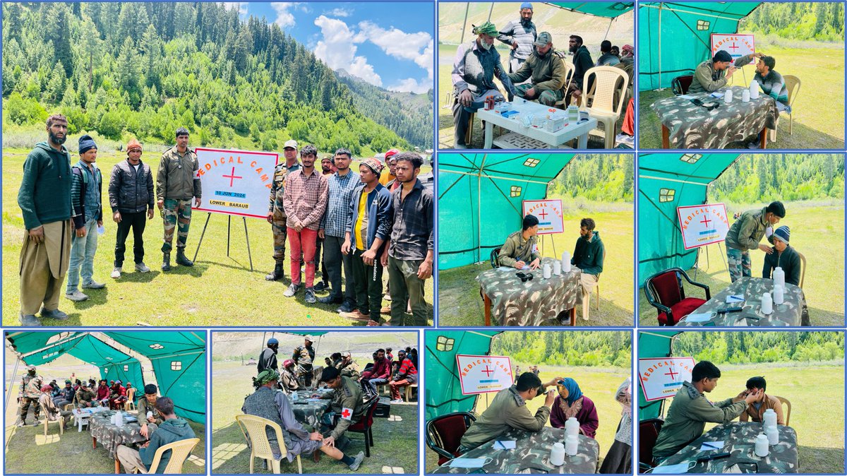 kupwaraWarriors's tweet photo. #IndianArmy conducted #Medicalcamp at Lower #Baraub. The camp checked villagers' health, distributed Vitamin A & deworming tablets & improved overall health by addressing deficiencies & infections This improved overall health & strengthened between Armed Forces & local community https://t.co/6VXWAT3bwX