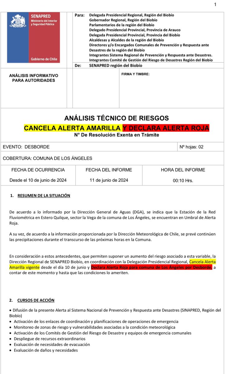 Radio_Camila_TV's tweet photo. [[ALERTA_ROJA]] Senapred declara #AlertaRoja para la comuna de #LosAngelesCL por crecida del estero Quilque. 

Es noticia en #RadioCamilaTV https://t.co/RkYkhmHb67