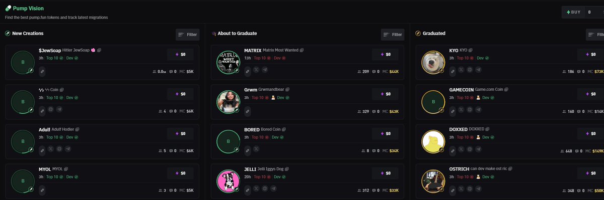 Elric_crypto's tweet photo. I'm always sharing #airdrop and #crypto Tools
Another great #DeFi trading tool that works on #base #sol #bnb - #BULLX
#pumpvision displays new https://t.co/BKWCPJLXZb creations as well as one graduating off #pumpfun. makes easy spotting!
https://t.co/aW67kVoVhp
#Tradingtool https://t.co/WJQU981vN5