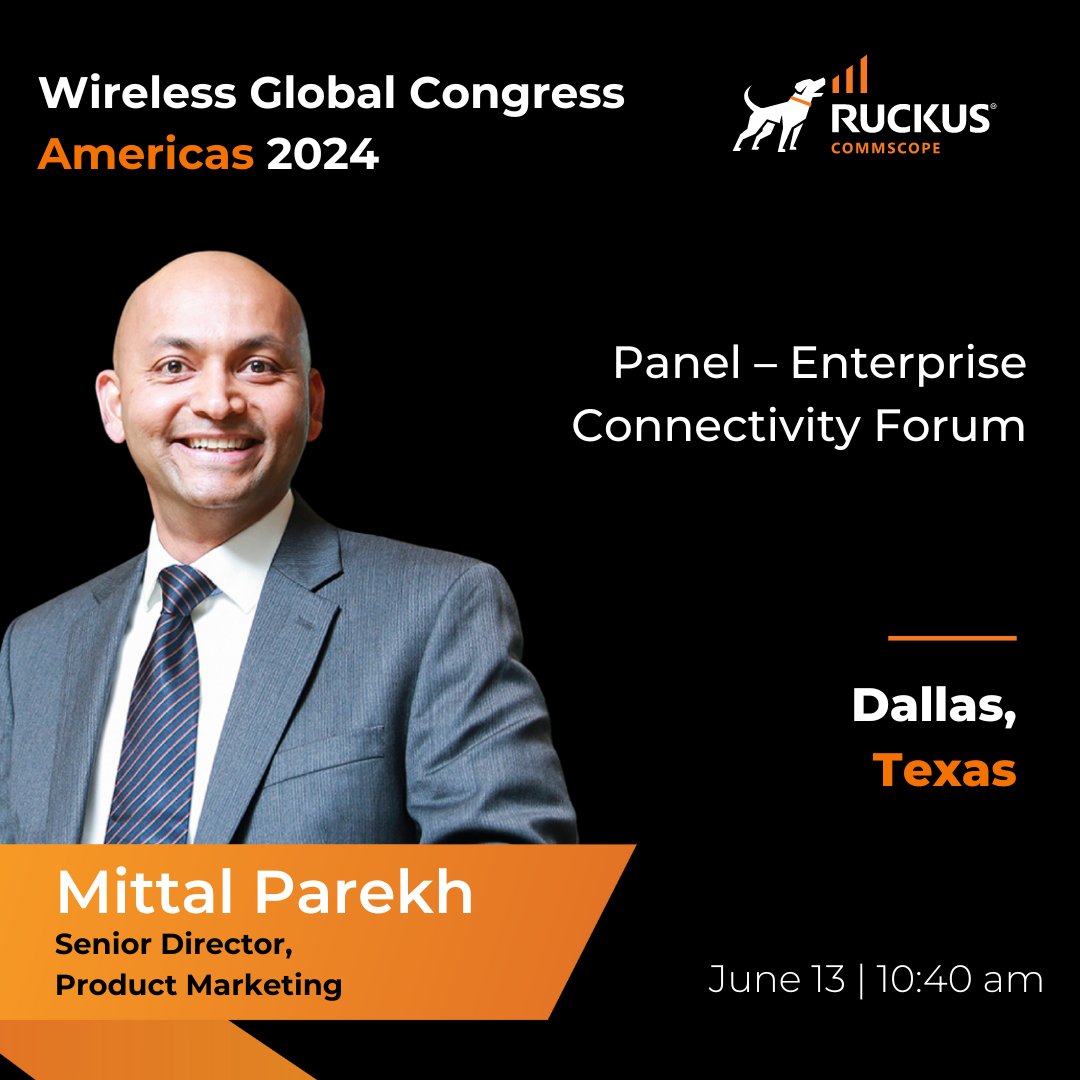 RUCKUS Networks (@ruckusnetworks) on Twitter photo 📅 June 12th, 5:20 PM - <a href="/parekhmittal/">Mittal Parekh</a> will discuss RUCKUS's role in building smarter communities at the Connected Communities Forum.
📅 June 13th, 10:40 AM - Mittal will explore #AI and #WiFi7 at the Enterprise Connectivity Forum.
ruckusnetworks.com/events/wireles…
#RUCKUSNetworks 📅 June 12th, 5:20 PM - <a href="/parekhmittal/">Mittal Parekh</a> will discuss RUCKUS's role in building smarter communities at the Connected Communities Forum.
📅 June 13th, 10:40 AM - Mittal will explore #AI and #WiFi7 at the Enterprise Connectivity Forum.
ruckusnetworks.com/events/wireles…
#RUCKUSNetworks