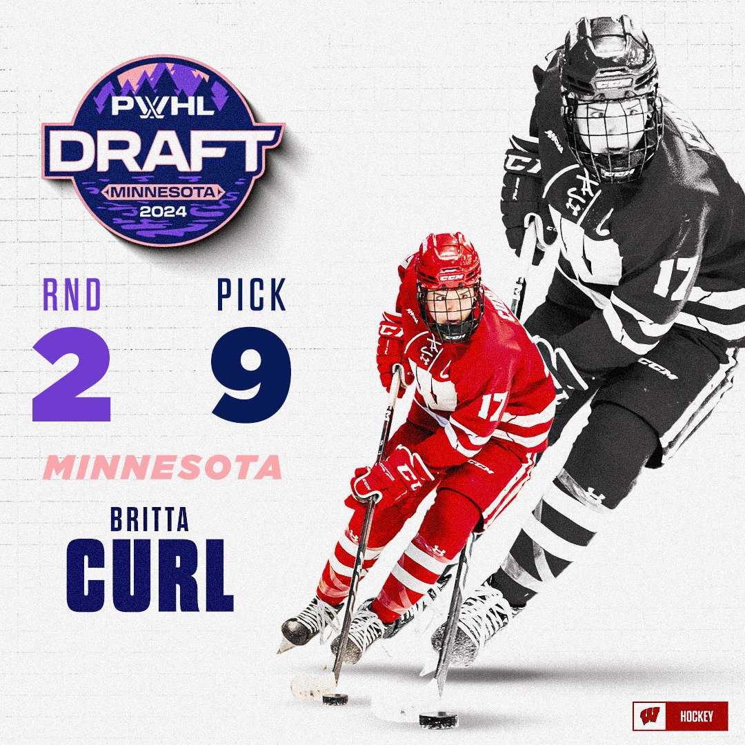 Captain Curl is heading to League!

Congrats to <a href="/brittacurl/">Britta Curl-Salemme</a> on being selected by <a href="/PWHL_Minnesota/">x - Minnesota Frost</a> with the 9th pick of the <a href="/thepwhlofficial/">PWHL</a> Draft!

#Badgers || #OnWisconsin