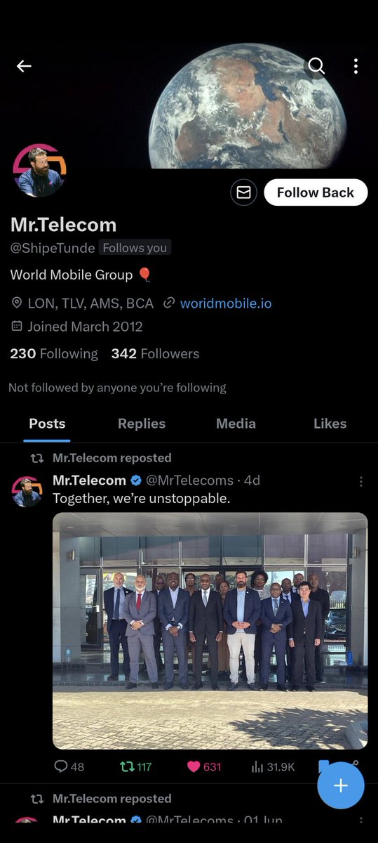 πΊ Lex πΊπΈπ¨π΄ - ππ§’ π± π (@varsismaname) on Twitter photo <a href="/CloverNodes/">Clover Nodes</a> <a href="/WorldMobilers/">World Mobile Alliance</a> <a href="/1ABWorldMobiLe/">Bibi Necto Earth Node π</a>
An imposter is trying to fill in for <a href="/MrTelecoms/">Mr.Telecom</a> be aware, report and block
Together we're unstoppable <a href="/CloverNodes/">Clover Nodes</a> <a href="/WorldMobilers/">World Mobile Alliance</a> <a href="/1ABWorldMobiLe/">Bibi Necto Earth Node π</a>
An imposter is trying to fill in for <a href="/MrTelecoms/">Mr.Telecom</a> be aware, report and block
Together we're unstoppable